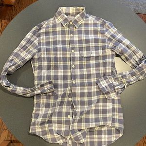 Jcrew Madras button down shirt XS - plaid grey
